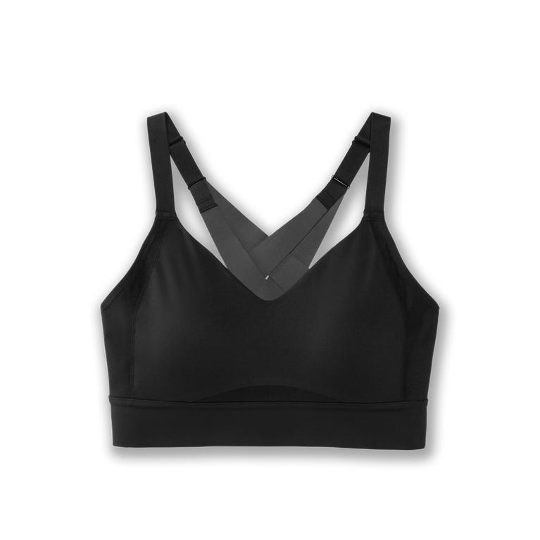 Brooks Drive Interlace Running Bra - Women's - Black (52814-FCET)